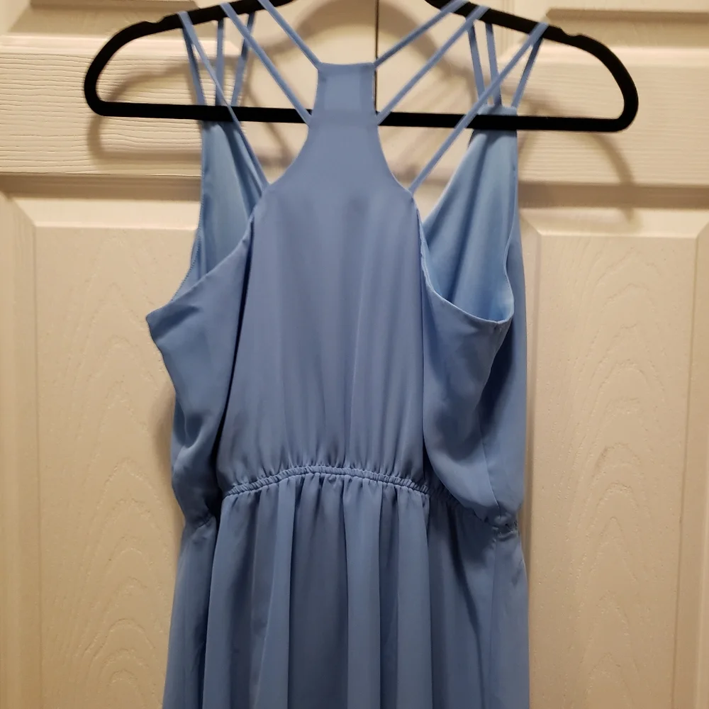 Mine Mini Cross Back‎ Blue Fully Lined Dress Size Meduim.